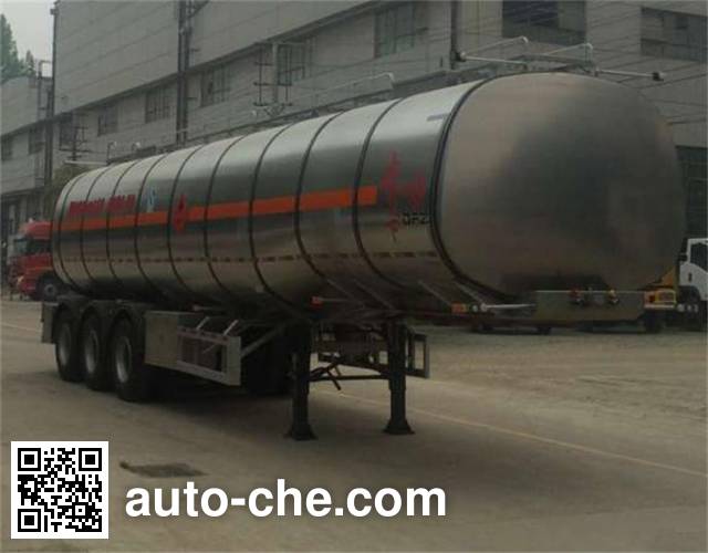 Dongfeng flammable liquid aluminum tank trailer DFZ9403GRY